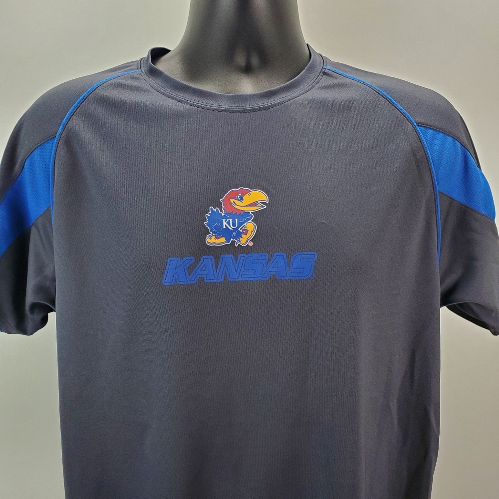 NCAA University of Kansas Jayhawks Dri-Fit Shirt Large Grey